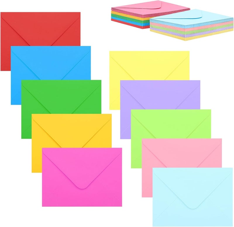 Keketer 100 Pack 4x6 Envelopes, Contour Flap A4 Color Envelopes for Engagement Invites, Weddings Invitation, announcements, Baby shower, Perfect for RSVP Card 120gsm, 4.5 x 6.4 Inches - 100% Recycled - Image 1